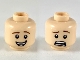 Part No: 3626pb2383 Name: Minifigure, Head Dual Sided Reddish Brown Eyebrows, Smile with Teeth / Scared Pattern Part No: 3626pb2383 Name: Minifigure, Head Dual Sided Reddish Brown Eyebrows, Smile with Teeth / Scared Pattern
