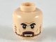 Part No: 3626pb2389  Name: Minifigure, Head Furrowed Brow, Black Eyebrows, Dark Brown Beard and Stubble Pattern