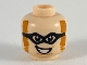 Part No: 3626pb2459  Name: Minifigure, Head Thick Black Glasses, Dark Orange Mutton Chops, Smile Showing Teeth Pattern