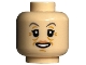 Part No: 3626pb2478  Name: Minifigure, Head Female Dark Bluish Gray Eyebrows, Nougat Lips, Medium Nougat Wrinkles, Smile Pattern