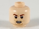 Part No: 3626pb2483  Name: Minifigure, Head Reddish Brown Eyebrows, Dark Orange Spots, Medium Nougat Goatee Stubble Pattern