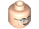 Part No: 3626pb2585  Name: Minifigure, Head Dual Sided Black and Silver Glasses / Dark Blue Ink Splotch Pattern