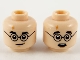 Part No: 3626pb2669 Name: Minifigure, Head Dual Sided Medium Nougat Lightning Scar, Black Eyebrows and Glasses, Grin / Surprised Pattern Part No: 3626pb2669 Name: Minifigure, Head Dual Sided Medium Nougat Lightning Scar, Black Eyebrows and Glasses, Grin / Surprised Pattern