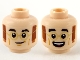 Part No: 3626pb2671  Name: Minifigure, Head Dual Sided Black Eyebrows, Gold Glasses, Reddish Brown Mutton Chops, Grin / Open Mouth Smile Pattern