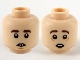Part No: 3626pb2673  Name: Minifigure, Head Dual Sided Dark Brown Eyebrows, Gap Between Teeth, Neutral / Scared Pattern