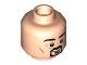 Part No: 3626pb2692  Name: Minifigure, Head Dual Sided Black Eyebrows, Moustache and Goatee, Grin / Frown Pattern