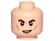 Part No: 3626pb2707  Name: Minifigure, Head Black Eyebrows, Medium Nougat Cheek Lines, Lopsided Open Mouth Pattern