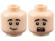 Part No: 3626pb2878 Name: Minifigure, Head Dual Sided Black Thick Eyebrows, Medium Nougat Chin Dimple, Lopsided Grin / Scared Open Mouth with Top Teeth and Red Tongue Pattern Part No: 3626pb2878 Name: Minifigure, Head Dual Sided Black Thick Eyebrows, Medium Nougat Chin Dimple, Lopsided Grin / Scared Open Mouth with Top Teeth and Red Tongue Pattern
