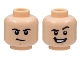 Part No: 3626pb3013 Name: Minifigure, Head Dual Sided Black Eyebrows, Medium Nougat Chin Dimple, Firm / Smile with Teeth and Raised Left Eyebrow Pattern Part No: 3626pb3013 Name: Minifigure, Head Dual Sided Black Eyebrows, Medium Nougat Chin Dimple, Firm / Smile with Teeth and Raised Left Eyebrow Pattern