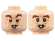 Part No: 3626pb3120 Name: Minifigure, Head Dual Sided Reddish Brown Bushy Eyebrows, Medium Nougat Wrinkles and Wrinkles, Buck Teeth, Lopsided Grin / Worried Pattern Part No: 3626pb3120 Name: Minifigure, Head Dual Sided Reddish Brown Bushy Eyebrows, Medium Nougat Wrinkles and Wrinkles, Buck Teeth, Lopsided Grin / Worried Pattern
