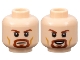 Part No: 3626pb3262  Name: Minifigure, Head Dual Sided Reddish Brown Eyebrows and Goatee, Medium Nougat Cheek Lines, Neutral / Open Mouth Smile Pattern
