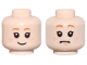 Part No: 3626pb3699  Name: Minifigure, Head Dual Sided Child Female Dark Orange Eyebrows and Freckles Smile / Frown Pattern