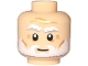Part No: 3626pb3778  Name: Minifigure, Head White and Light Bluish Gray Thick Bushy Eyebrows and Beard, Medium Nougat Cheek Lines, Forehead Creases and Wrinkles, Neutral Pattern