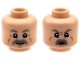 Part No: 3626pb3892  Name: Minifigure, Head Dual Sided Light Bluish Gray Eyebrows and Thick Moustache, Medium Nougat Wrinkles and Cheek Lines, Grin / Angry Open Mouth Pattern
