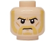 Part No: 3626pb3965  Name: Minifigure, Head Ochre Yellow Eyebrows, Beard and Moustache, Medium Nougat Cheek Lines and Chin Dimple, Frown Pattern
