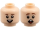 Part No: 3626pb4026 Name: Minifigure, Head Dual Sided Child Reddish Brown Eyebrows, Medium Nougat Mole and Chin Dimple, Open Mouth Smile with Top Teeth and Tongue / Surprised Pattern Part No: 3626pb4026 Name: Minifigure, Head Dual Sided Child Reddish Brown Eyebrows, Medium Nougat Mole and Chin Dimple, Open Mouth Smile with Top Teeth and Tongue / Surprised Pattern