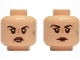 Part No: 3626pb4028 Name: Minifigure, Head Dual Sided Alien Female Black Eyebrows, Medium Nougat Bajoran Nose Ridges, Dark Red Lips, Silver Earring, Angry Open Mouth with Teeth / Neutral Pattern Part No: 3626pb4028 Name: Minifigure, Head Dual Sided Alien Female Black Eyebrows, Medium Nougat Bajoran Nose Ridges, Dark Red Lips, Silver Earring, Angry Open Mouth with Teeth / Neutral Pattern