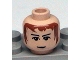 Part No: 3626px260  Name: Minifigure, Head Male Brown Hair, Eyebrows, White Pupils Pattern (HP Knight Bus Driver)
