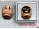 Part No: 3626px328  Name: Minifigure, Head Dual Sided HP Death Eater Mask / Black Raised Eyebrows and Grim Mouth Pattern