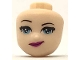 Part No: 36321  Name: Mini Doll, Head Friends with Bright Light Blue Eyes and Magenta Lips with Smirk Pattern