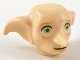 Part No: 37701pb01  Name: Minifigure, Head, Modified Dobby Type 2 with Lime Eyes Detailed and Black Mouth Pattern