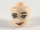 Part No: 38594  Name: Mini Doll, Head Friends with Sand Green Eyes, Magenta Lips and Smirk Pattern
