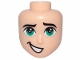 Lot ID: 180711475  Part No: 47934  Name: Mini Doll, Head Friends Male Large with Dark Turquoise Eyes and Lopsided Open Mouth Smile Pattern (Tempo)