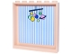Part No: 59349pb384  Name: Panel 1 x 6 x 5 with Bright Light Blue and White Striped Wallpaper, Baby Mobile with Planets Pattern (Sticker) - Set 42670