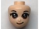 Part No: 60851  Name: Mini Doll, Head Friends with Black Eyebrows, Large Reddish Brown Eyes, Nougat Lips, Lopsided Grin Pattern