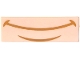Part No: 63864pb329  Name: Tile 1 x 3 with Medium Nougat Curved Lines Pattern (Super Mario Luigi Closed Mouth Smile and Chin Dimple)