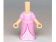 Lot ID: 391779619  Part No: 65203pb004  Name: Micro Doll, Body with Molded Bright Pink Dress and Printed White Panel, Waistband, and Collar, Light Nougat Neck Pattern