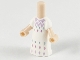 Part No: 65203pb007  Name: Micro Doll, Body with Molded White Dress and Printed Lavender, Metallic Light Blue, and Metallic Pink Diamonds, Zigzag Lines Pattern