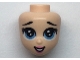 Lot ID: 407954531  Part No: 66572  Name: Mini Doll, Head Friends with Black Eyebrows Raised, Eyelashes, Large Medium Blue Eyes, Dark Pink Lips, and Open Mouth Smile with Teeth Pattern