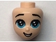 Lot ID: 407954532  Part No: 66573  Name: Mini Doll, Head Friends with Black Eyebrows Raised, Large Medium Azure Eyes, and Open Mouth Smile with Teeth Pattern