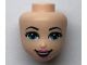 Lot ID: 240533016  Part No: 66600  Name: Mini Doll, Head Friends with Medium Azure Eyes, Dark Pink Lips, and Open Mouth Smile with Top Teeth Pattern