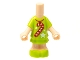 Lot ID: 348187976  Part No: 69969pb06  Name: Micro Doll, Body with Molded Lime Short Layered Dress and Shoes and Printed Red Candy Cane and Collar, White Star and Dots Pattern