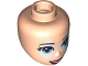 Part No: 77505  Name: Mini Doll, Head Friends with Dark Azure Eyes, Dark Pink Lips and White Diamonds Face Paint Pattern