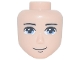 Part No: 84077  Name: Mini Doll, Head Friends Male Large with Bright Light Blue Eyes, Thin Black Eyebrows Pattern