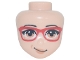 Part No: 84083  Name: Mini Doll, Head Friends with Glasses with Red Frame, Black Eyebrows, Medium Nougat Eyes and Lips with Lopsided Smile Pattern