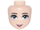 Part No: 93212  Name: Mini Doll, Head Friends with Bright Light Blue Eyes, Dark Pink Lips, and Open Mouth Smile Pattern