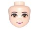 Part No: 95514  Name: Mini Doll, Head Friends with Medium Nougat Eyes, Pink Lips and Closed Mouth Pattern