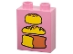Part No: 4066pb035  Name: Duplo, Brick 1 x 2 x 2 with 3 Loaves of Bread, Middle Light Pattern