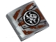 Part No: 15068pb023  Name: Slope, Curved 2 x 2 x 2/3 with Tiger Stripes, Alien Skull and Rivets Pattern (Sticker) - Set 70220
