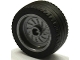 Part No: 18976c01  Name: Wheel 18mm D. x 12mm with Axle Hole and Stud with Black Tire 24 x 12 Low (18976 / 18977)