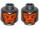 Part No: 3626pb1521  Name: Minifigure, Head Dual Sided Balaclava, Orange Face, Dark Red Eyebrows and Cheek Lines, Determined / Raised Eyebrow Pattern