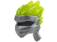 Part No: 41163pb04  Name: Minifigure, Headgear Ninjago Wrap Type 5 with Molded Trans-Neon Green Flames Pattern