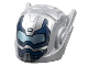 Part No: 46534pb07  Name: Minifigure, Headgear Helmet with Ear Antennas with Metallic Light Blue Visor and Dark Blue Trim Pattern