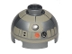 Lot ID: 367108848  Part No: 553pb020  Name: Brick, Round 2 x 2 Dome Top with Tan Pattern (Astromech Droid)