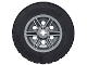 Part No: 56904c03  Name: Wheel 30mm D. x 14mm with Black Tire 49.5 x 14 (56904 / 70490)