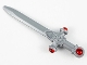 Part No: 68503pb01  Name: Minifigure, Weapon Sword, Ornate with Molded Trans-Red Jewels on Crossguard and Pommel Pattern (Sword of Gryffindor)
